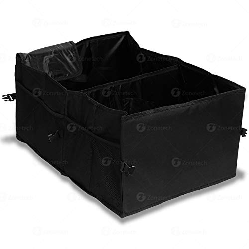 Zone Tech Multipurpose Cargo Trunk Organizer Car Storage Console Collapsible