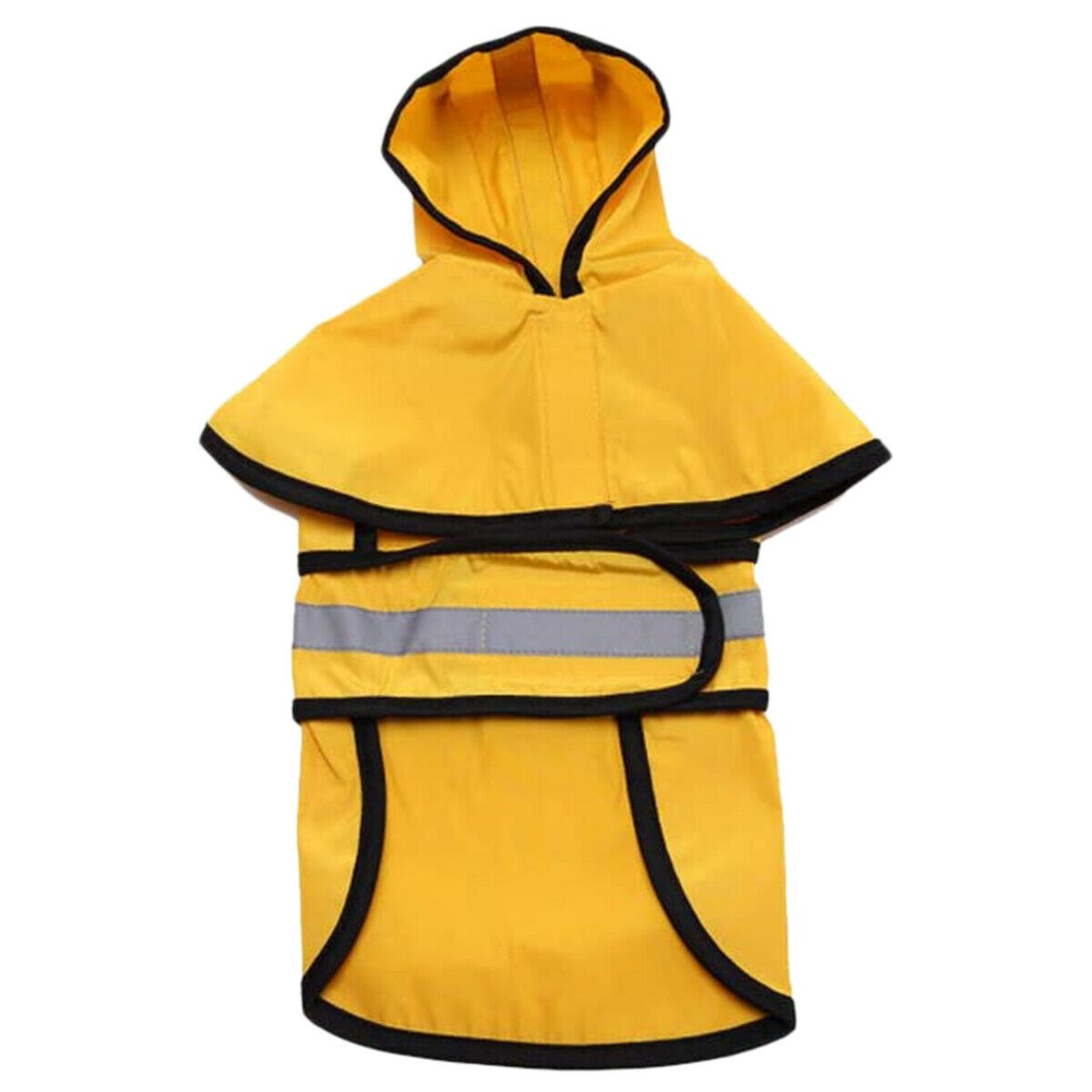 Zone Tech Dog Reflective Raincoat with Hood - Premium Quality Medium Size with Reflective Stripe Dog Poncho Protection from Rain