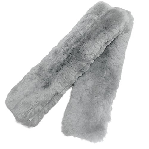 Gray Sheepskin Seat Belt Cover- Set of 2