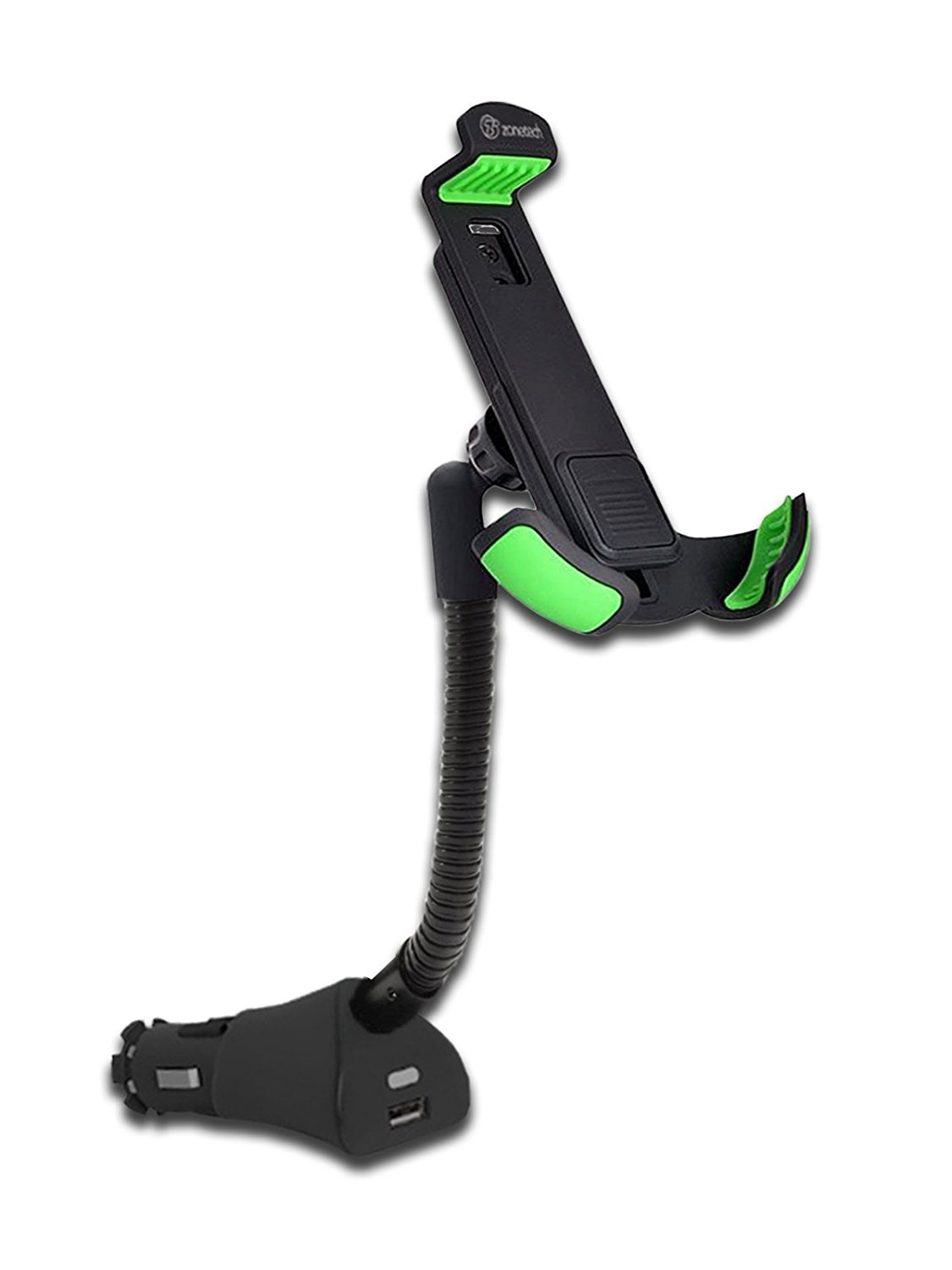 Zone Tech Adjustable Car Smartphone Holder and Charging Cradle