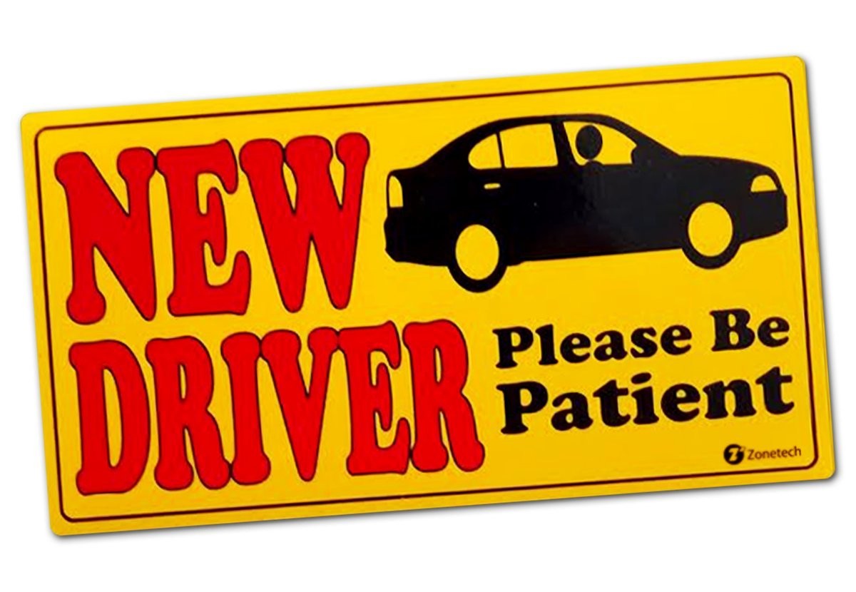 Zone Tech Vehicle Bumper Magnet – Premium Quality New Driver Effective Bumper Decal Neon Yellow