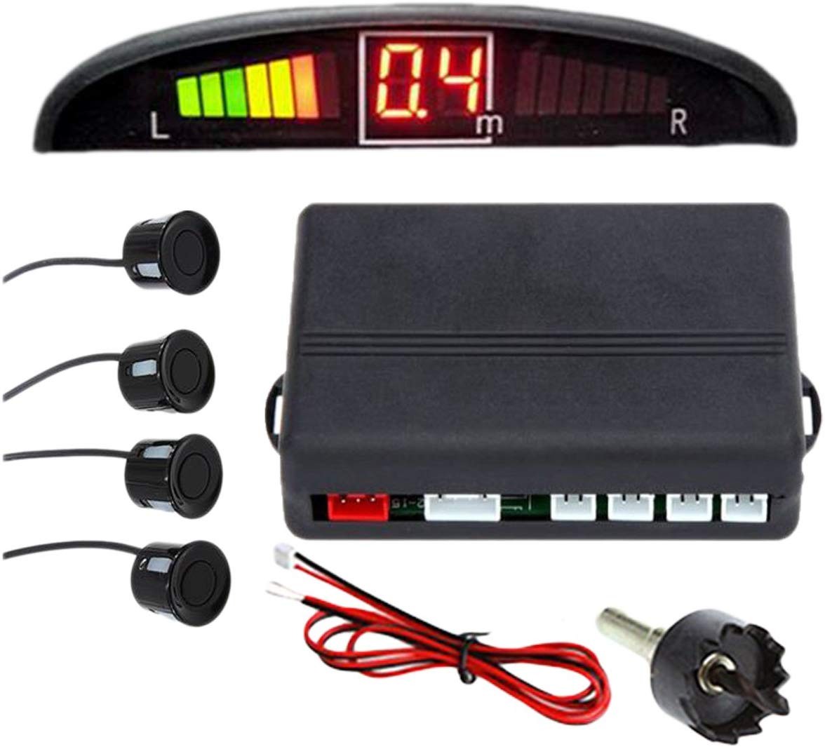  4 Parking Sensors LED Display Car Reverse Backup Radar System