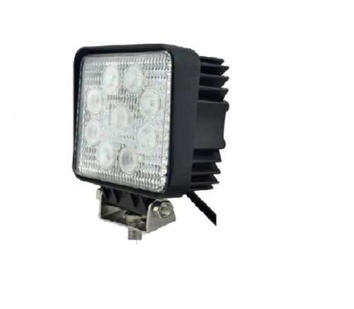 Zone Tech 27W 4" Square Flood Beam 9 LED Work Light Lamp Off Road High Power