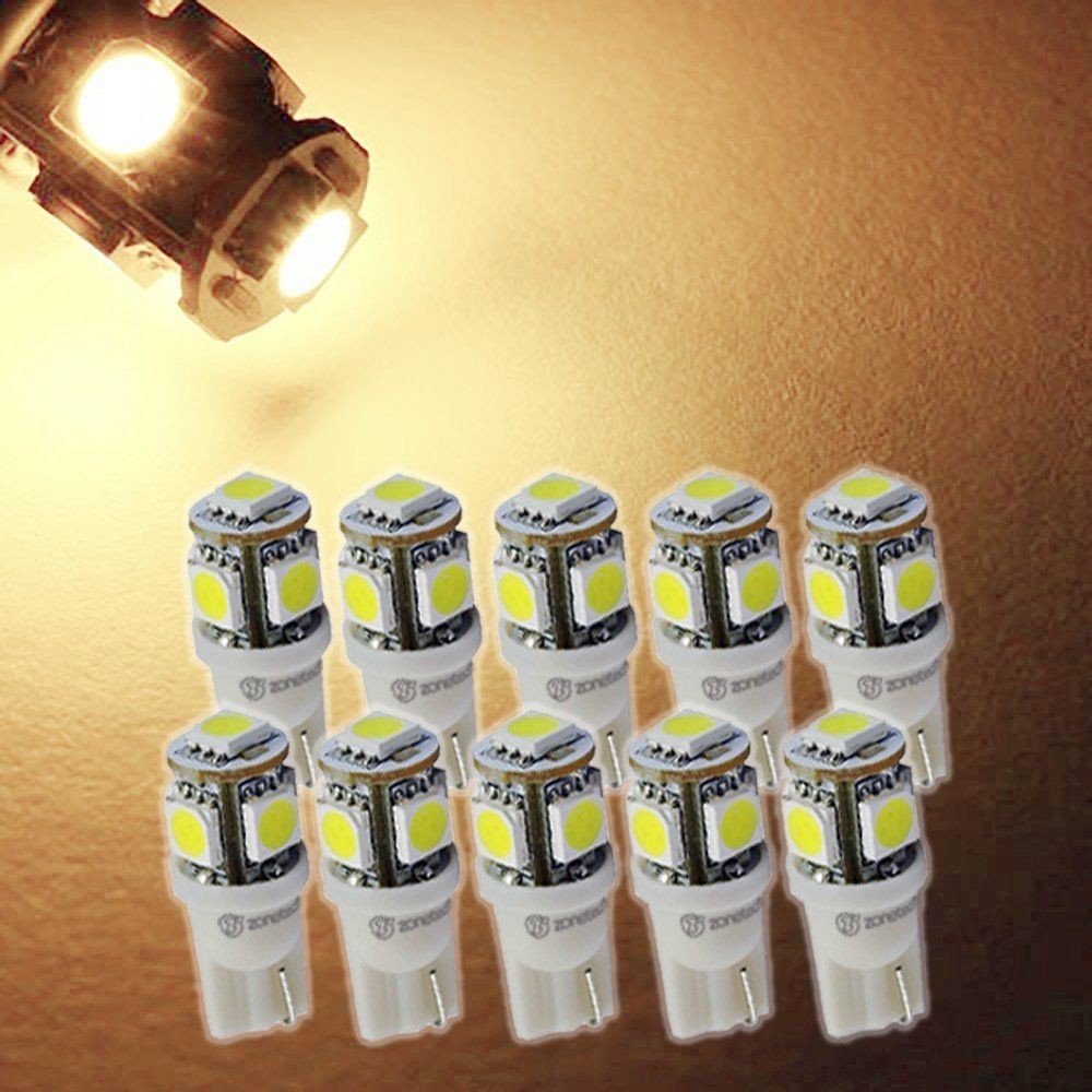 921 W5W 3014 42-SMD LED Interior Lights Bulb for Car Replacement Lights Trunk/License Plate Side Marker Light 194/168 EverBright 6-Pack White T10 