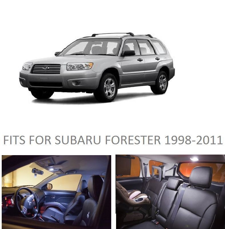 White LED Lights Interior Package for Subaru Forester 1998-2012 (6 Pieces)