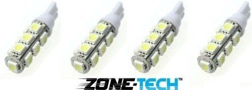 Zone Tech  4X T10 Car 168 194 W5W White 13 SMD 13SMD 1206 LED Wedge Light Bulb Lamp 12V