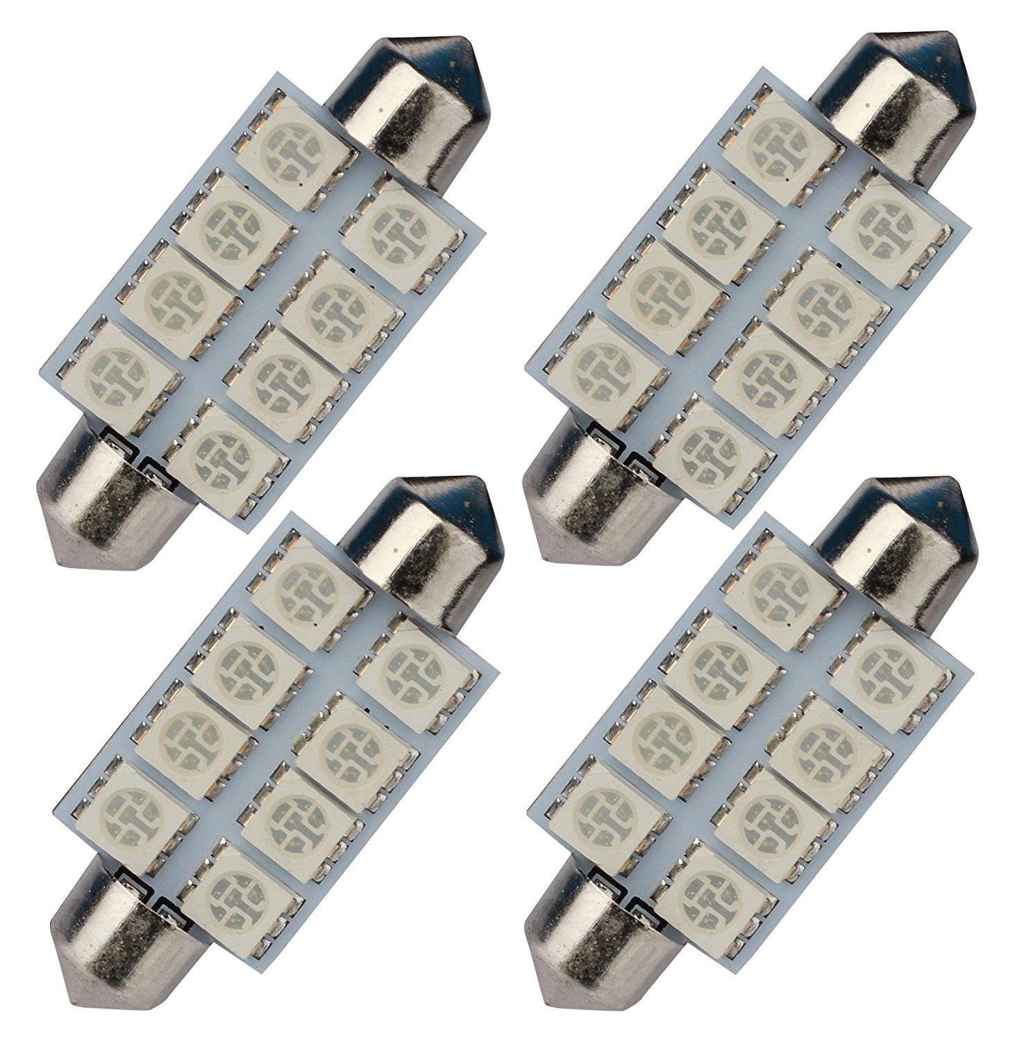 4x 578 42mm 1.72" 8 SMD LED Interior Dome Festoon Light Bulb Xenon Blue NEW