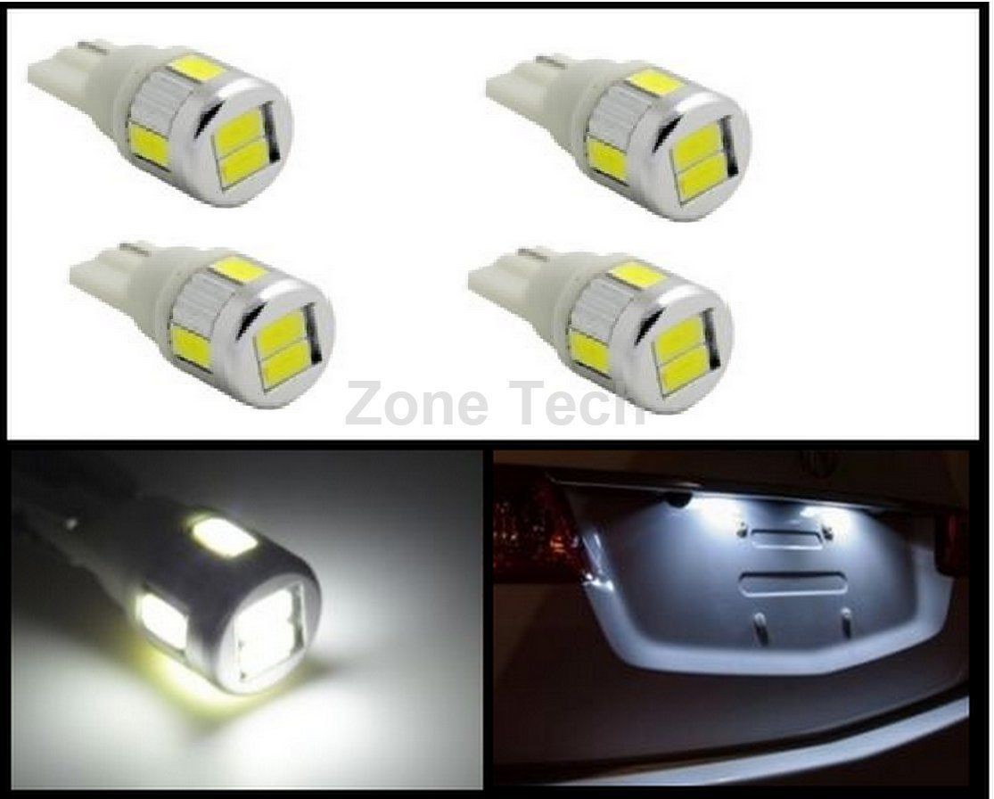Zone Tech 6 SMD 5730 T10 Wedge LED Bulbs-4 Pk