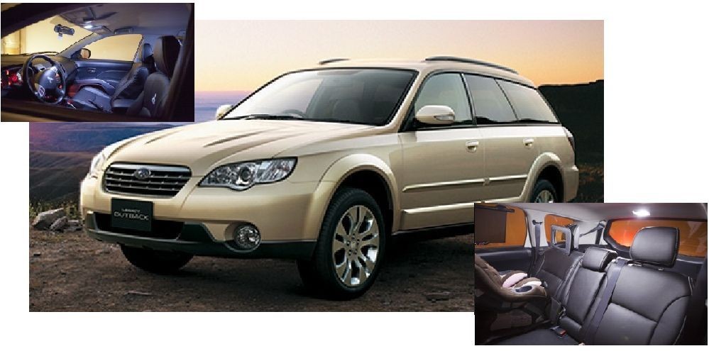 White LED Lights Interior Package for Subaru Outback 2000-2009(6 Pieces)