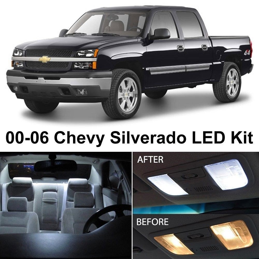 10Pcs Xenon White LED Car Lights Interior Kit For 2000-2006 Chevy Tahoe 1 Yr Wty