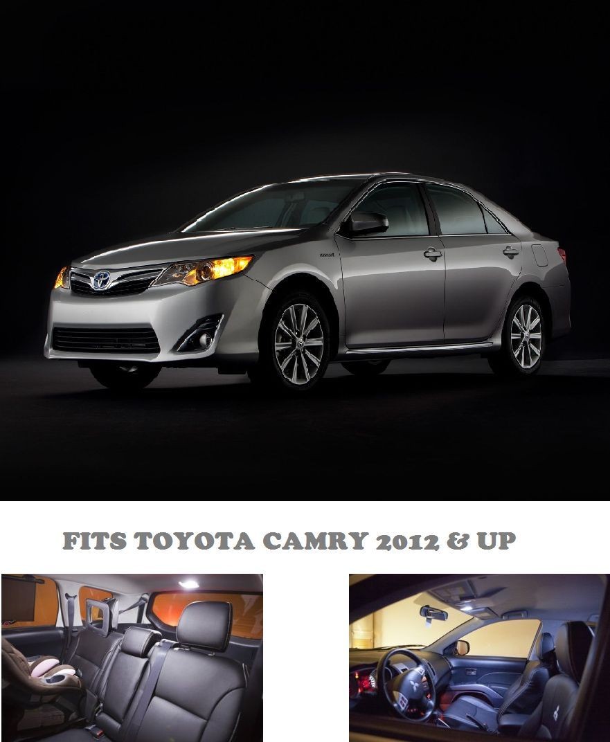Toyota Camry 2012 and up WHITE Interior LED Package (8 Pieces)