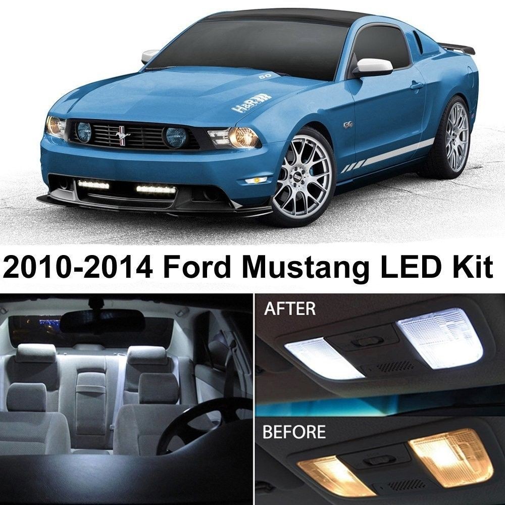 Ford MUSTANG 2010-2014 White Interior LED Package (5 Pieces