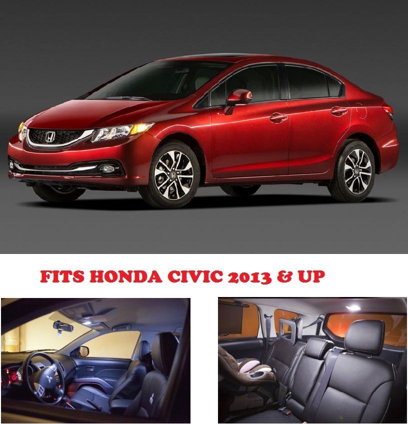 Honda CIVIC 2013 and up White Interior LED Package (4 Pieces)