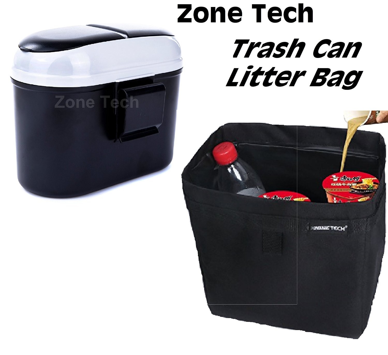 Trash Can Combo Mini Trash Can+ Leak Proof Hanging Litter Bag