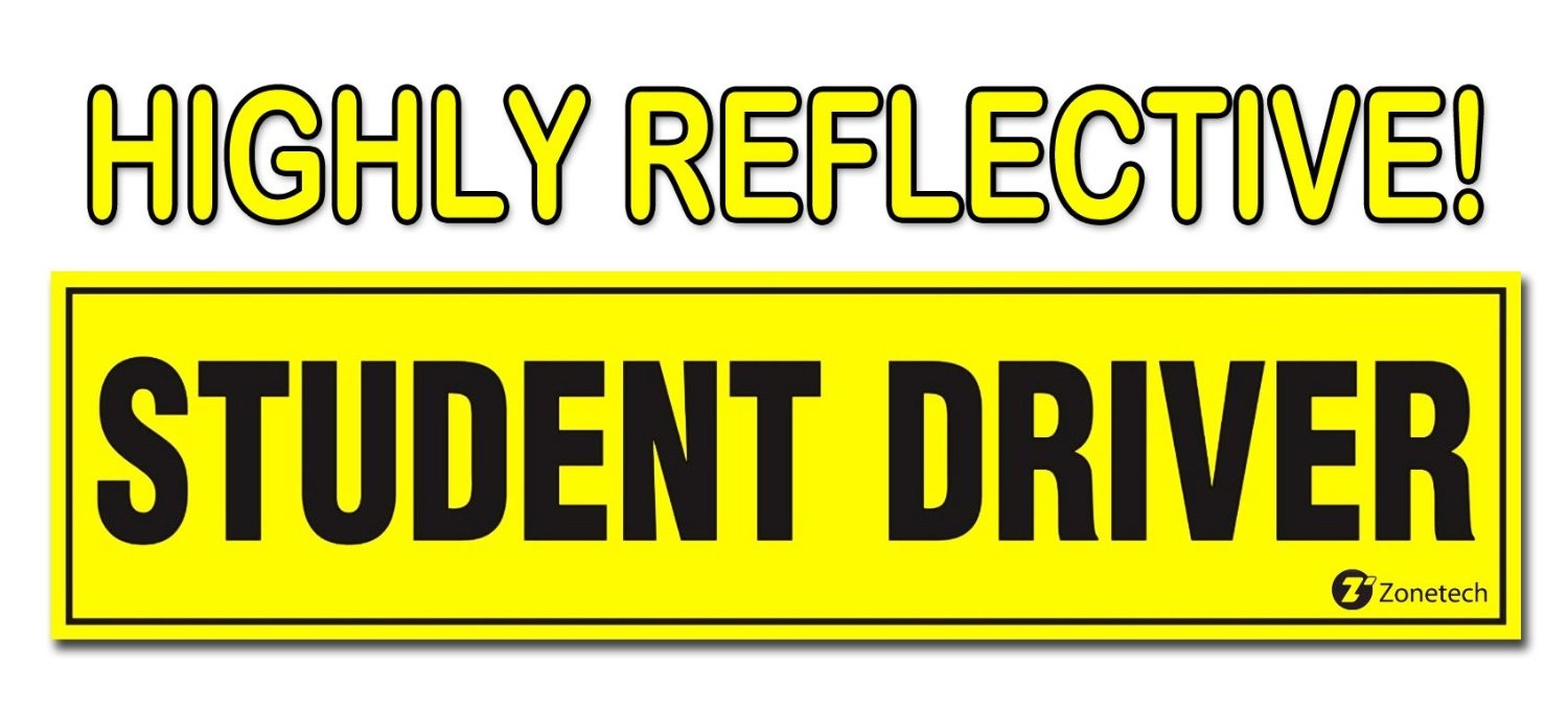 Reflective Student Driver Magnet