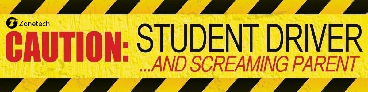 Caution Student Driver and Screaming Parent Magnet