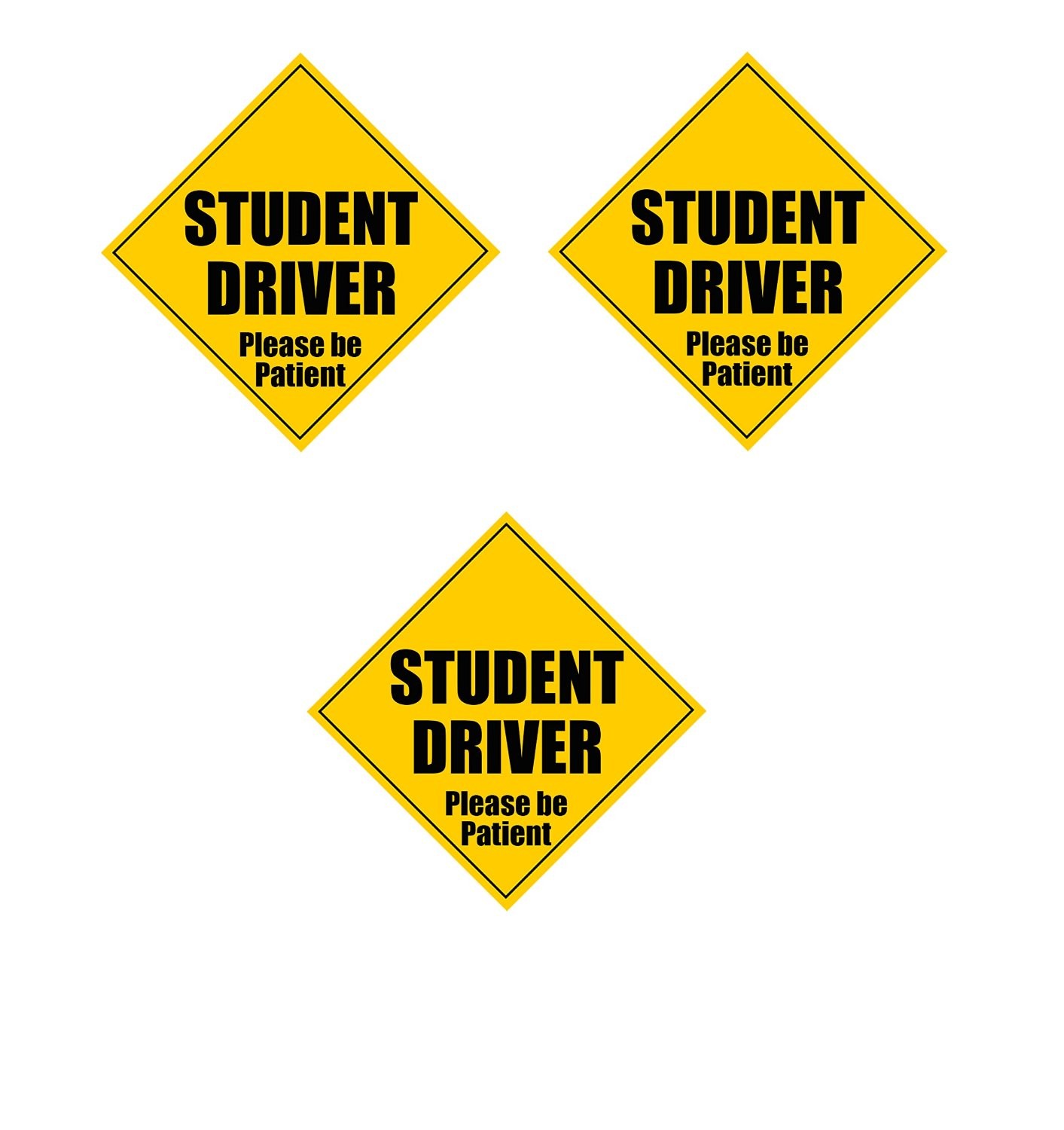 Student Driver Please Be Patient Magnet- Set of 3