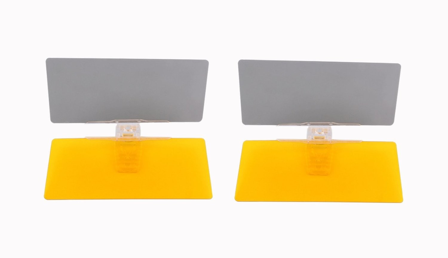 Day and Night Anti Glare Tinted Windshield Visor Clip on- Set of 2