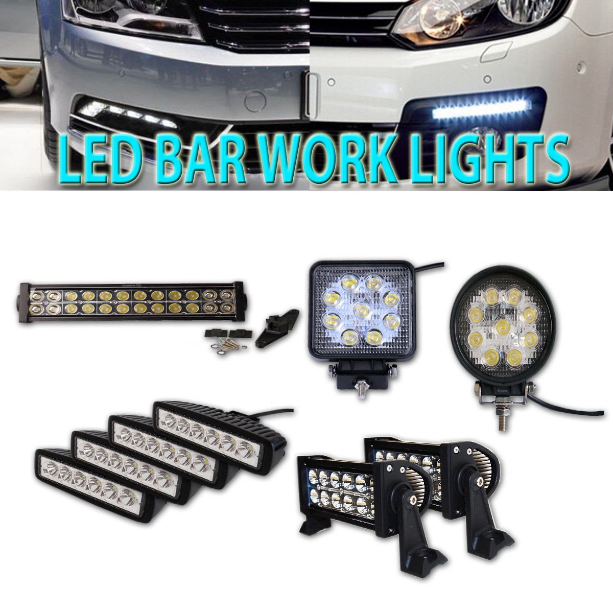 1x Slim 7inch 18W CREE LED Single Row Work Light Bar Spot OFFROAD DRIVING LAMP 