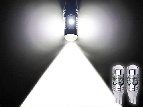 Zone Tech 2x T10 T15 27W High Power LED Bulbs White Bright Reverse Backup Light