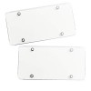 Zone Tech Clear Unbreakable License Plate Shields - 2-Pack Novelty/License Plate Clear Durable Flat Thick Shields