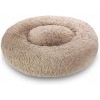 Zone Tech 80cm Round Cushion Pet Bed - Premium Quality Washable Donut-Shaped Ultra Soft Plush Cushion Bed for Pets