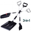 Zone Tech Car 3-in-1 Replaceable Heads Snow Brush Kit - Portable Snow Removal Shovel, Ice Scraper, and Snow Brush Car Set
