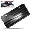 Zone Tech Monochrome USA Flag License Plate - Premium Quality Thick Durable Embossed Novelty American Patriotic Flag