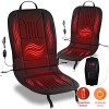 Zone Tech Car Heated Seat Cover Cushion Hot Warmer - Fireproof NEW and IMPROVED 2019 Version 2 pack 12V Heating Warmer Pad Cover Perfect for Cold Weather and Winter Driving