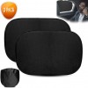 Zone Tech Car Window Shade- 2 Pack- Cling Sunshade For Side Window Universal Fit Breathable Blocking UV- Static Cling Mesh Easy Installation Stretchable Protects Baby Kids Pet, Fits Cars Trucks SUV
