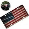 Zone Tech USA Flag License Plate - Premium Quality Thick Durable Tactical Novelty American Patriotic Pledge of Allegiance Car Tag