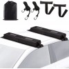 Zone Tech Soft Roof Rack Pads Heavy Duty Universal, Non-Slip, Use with or Without Cross Bar, Use for Kayak, Surfboard, Canoe, and More Includes: 2 Tie Down Rope, 2 Quick Loop Strap and Storage Bag