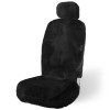 Zone Tech Genuine Sheepskin Black Car Seat Cover, Fluffy Luxury Wool Front Seat Covers, Universal Fits Car, Truck, SUV, & Van