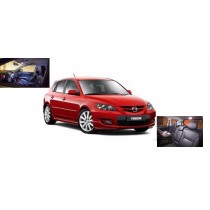  White LED Lights Interior Package Deal Mazda 3 MS3 2004-2009 (6 Pieces)
