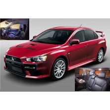   White LED Lights Interior Package Deal Lancer Evo X 2008-2012 (6 Pieces)