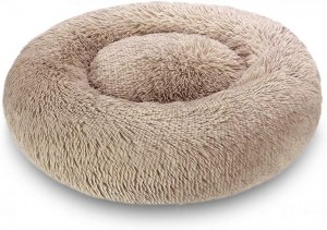 Zone Tech 80cm Round Cushion Pet Bed - Premium Quality Washable Donut-Shaped Ultra Soft Plush Cushion Bed for Pets
