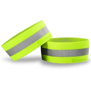 Zone Tech Highly Reflective Sports Bands - Premium Quality High Visibility Reflective Safety Arm, Ankle, Wrist Band for Runners, Walkers and Cyclists