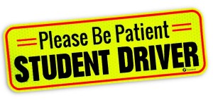 Zone Tech Vehicle Bumper Magnet – Premium Quality Please Be Patient Student Driver Effective Bumper Decal Neon Yellow