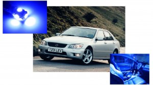 Lexus IS300 2001-2005 Blue Interior LED Package (6 Pieces)