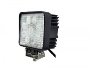 Zone Tech 27W 4" Square Flood Beam 9 LED Work Light Lamp Off Road High Power