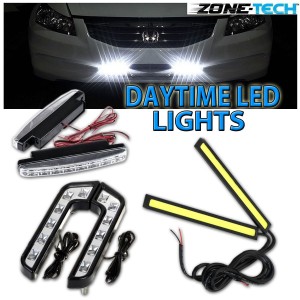 Zone Tech Daytime Running Lights Head Lamp Fog Led L Shape COB 6W DRL Kit System