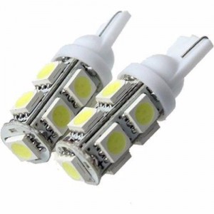 Zone Tech 2x 912 T10 9 SMD LED Interior Dome Map Light Bulb White Parking Backup