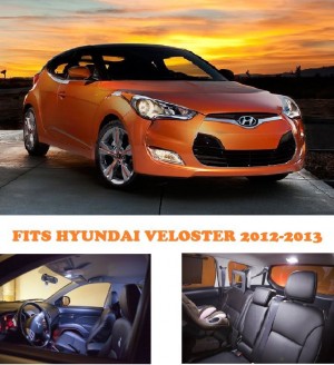 Hyundai Veloster 2012-2013 WHITE Interior LED Package (4 Pieces)