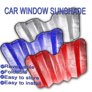 Zone Tech Blue Silver Red Auto Windshield Sunshade Reflective Car Cover Visor