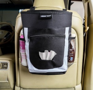 Black and White Leakproof Trash Bag+ Bottle Holder+ Tissue Dispenser