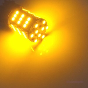 Zone Tech Backup Daytime Running Light 3157 Super Bright Amber Color 54 SMD LED Light /12V 5W, Turn Signal Light, Corner Light, Stop Light, Parking Light, Side Marker Light, Tail Light, and Backup Lights