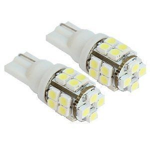Zone Tech 2pcs 20-smd T10 12v Lights LED Replacement Bulbs White