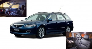 White LED Lights Interior Package Deal Mazda 6 2003-2008 (8 Pieces)