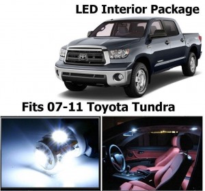 Zone Tech Toyota Tundra White Interior Car LED Package 2007-2012 (10 Pieces)