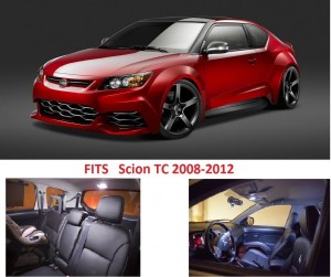 Scion tC 2008-2014 WHITE Interior LED Package (7 Pieces)